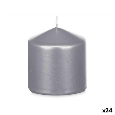 Kaars Acorde Zilverkleurig 7 x 7,5 x 7 cm (24 Stuks)
