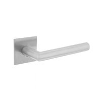 Intersteel Deurklink Hoek 90 graden op vierkant magneet rozet geborsteld RVS - thumbnail