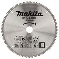 Makita Accessoires D-65660 Afkortzaagblad | div. materialen | 260x30x2,6 | 120T | 5g - D-65660