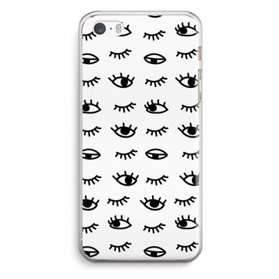 Eye pattern #2: iPhone 5 / 5S / SE Transparant Hoesje