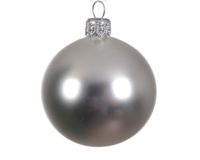 6 Glazen kerstballen mat 6 cm zilver - Decoris - thumbnail