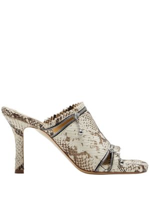 Burberry sandales en peau de serpent 85 mm - Tons neutres