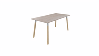 Tafel 8711 recht - 180 x 80 cm. - Alu - Eiken Robson - Beuken naturel