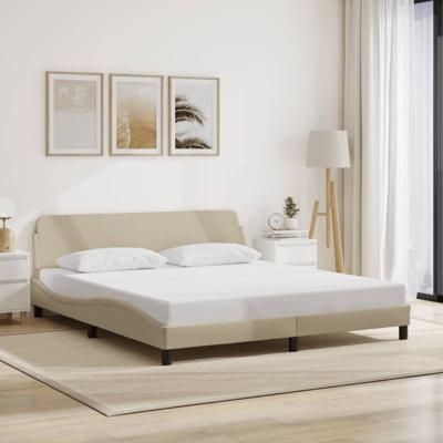 Bedframe zonder matras stof crmekleurig 180x200 cm
