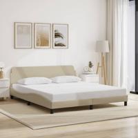 Bedframe zonder matras stof crmekleurig 180x200 cm Bedframe zonder matras stof crmekleurig 180x200 cm
