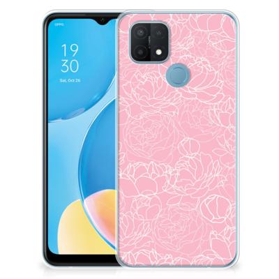 OPPO A15 | TPU Case | White Flowers