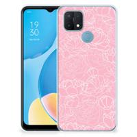 OPPO A15 | TPU Case | White Flowers