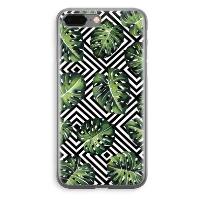Geometrische jungle: iPhone 8 Plus Transparant Hoesje