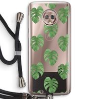 Monstera leaves: Motorola Moto G6 Transparant Hoesje met koord