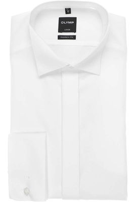 OLYMP Soiré Modern Fit Gala shirt wit, Effen
