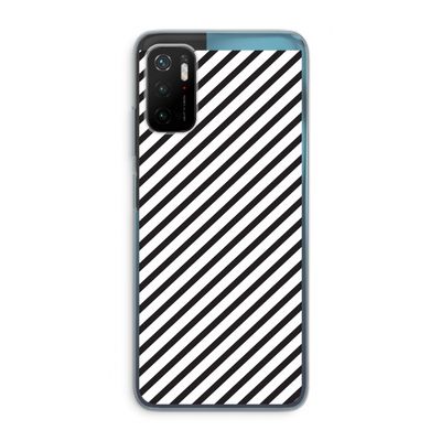 Strepen zwart-wit: Xiaomi Poco M3 Pro 5G Transparant Hoesje