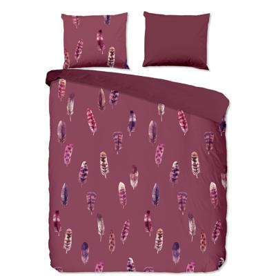 Dekbedovertrek Cos - Eenpersoons (140x200 cm) - Rood Microvezel - Dessin: Bloemen, Natuur - Pure - Dekbed-Discounter.nl