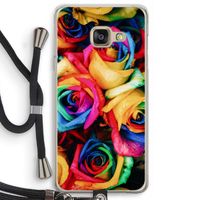Neon bloemen: Samsung Galaxy A3 (2016) Transparant Hoesje met koord