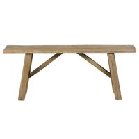Leen Bakker - Bankje Siep - Naturel - 45x120x35 Cm - Teakhout - Bruin