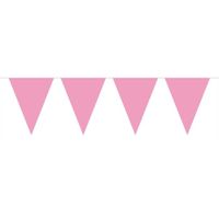 1x Mini vlaggenlijn/slinger baby roze 350 cm - thumbnail