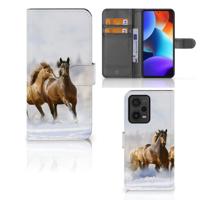 Xiaomi Redmi Note 12 Pro Plus | Telefoonhoesje | Met pasjeshouder | Paarden