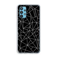 Geometrische lijnen wit: Samsung Galaxy A32 4G Transparant Hoesje