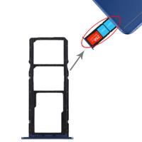 SIM-kaart lade + SIM-kaart lade + micro SD-kaart voor Huawei Honor 7A (blauw)