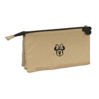 Pennenetui met 3 vakken Minnie Mouse Premium Beige (22 x 12 x 3 cm)
