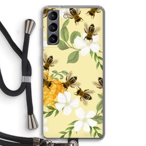 No flowers without bees: Samsung Galaxy S21 Transparant Hoesje met koord