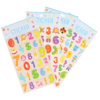 Stickervelletjes - 4x - 25x sticker cijfers 0-9- gekleurd - nummers - Stickers - thumbnail