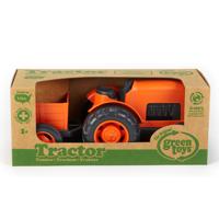 Green Toys tractor met aanhangwagen oranje