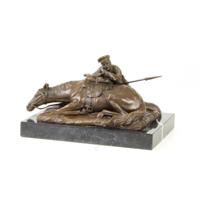 A BRONZE SCULPTURE CALLED SHOOTING TACTICS A BRONZE SCULPTURE CALLED SHOOTING TACTICS