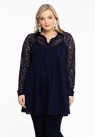 Yoek Blouse | Blauw | Maat 42/44