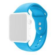 Siliconen sportbandje - Blauw - Dubbele druksluiting - Geschikt voor Apple Watch 38mm / 40mm / 41mm / 42mm Siliconen sportbandje - Blauw - Dubbele druksluiting - Geschikt voor Apple Watch 38mm / 40mm / 41mm / 42mm
