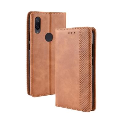 Magnetische Buckle retro textuur horizontale Flip lederen draagtas voor Xiaomi mi Play met houder & kaartsleuven & portemonnee (bruin)