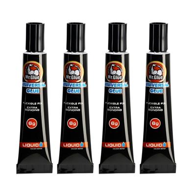 Mr Glue Lijm universeel - 4x - 7 ml - transparant - extra sterk - snel drogend Mr Glue Lijm universeel - 4x - 7 ml - transparant - extra sterk - snel drogend