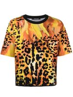 Roberto Cavalli t-shirt imprimée à manches courtes - Orange