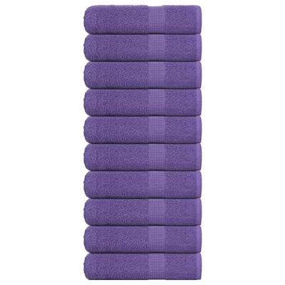VidaXL Badhanddoeken 10 st 100x150 cm 360 g/m² 100% katoen paars