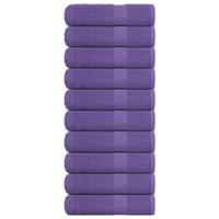 VidaXL Badhanddoeken 10 st 100x150 cm 360 g/m² 100% katoen paars VidaXL Badhanddoeken 10 st 100x150 cm 360 g/m² 100% katoen paars