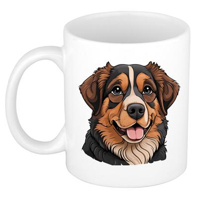 Cadeau mok voor honden liefhebbers - Benner Sennenhond - Cartoon tekening - keramiek - 300 ml Cadeau mok voor honden liefhebbers - Benner Sennenhond - Cartoon tekening - keramiek - 300 ml