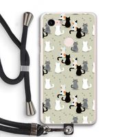 Katten: Pixel 3 XL Transparant Hoesje met koord