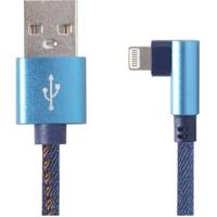 Gembird 8-Pin kabel 1 meter Denim Blue Jeans, hoekconnector
