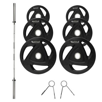 NUCCLR olympische halterset rubber 90 KG