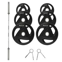 NUCCLR olympische halterset rubber 90 KG