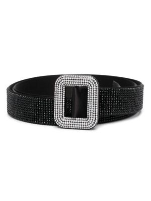 Benedetta Bruzziches ceinture bicolore à ornements strassés - Noir