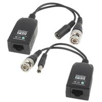 1-kanaals passieve Power & Video balun connector