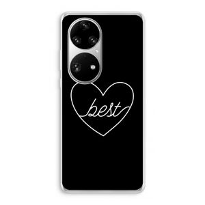 Best heart black: Huawei P50 Pro Transparant Hoesje