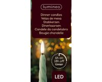 LED dinerkaars d2h24 cm groen/wwt 2st kerst - Lumineo