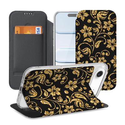 Bookcase Apple iPhone Air Gouden Bloemen