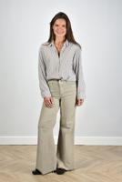 Mother high-rise jeans Roller Fray wijde pijpen grijs - thumbnail