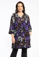 Yoek Tuniek met V-hals ROSY | Zwart | Maat 42/44