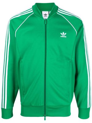 adidas sweat zippé à logo brodé - Vert