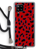 Red Leopard: Samsung Galaxy A42 5G Transparant Hoesje met koord
