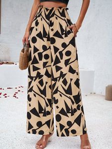 Geometric Casual Loose Pants