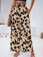 Geometric Casual Loose Pants